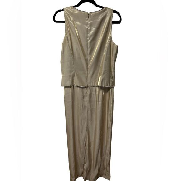 NWT Vintage Patra Gold Sleeveless Maxi Dress Matching Blazer Formal Gown Event - Picture 6 of 14